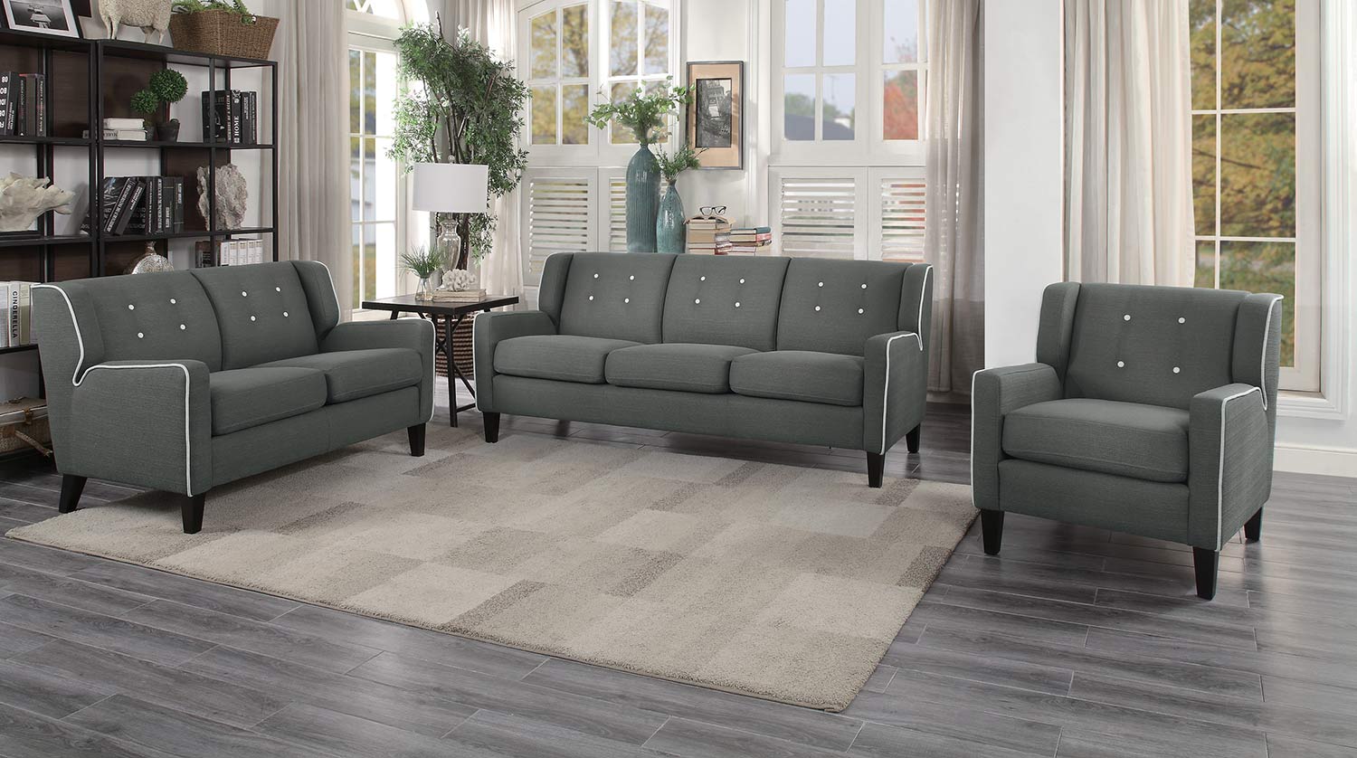 Homelegance Roweena Sofa Set - Dark Gray Homelegance Roweena Sofa Set - Dark Gray