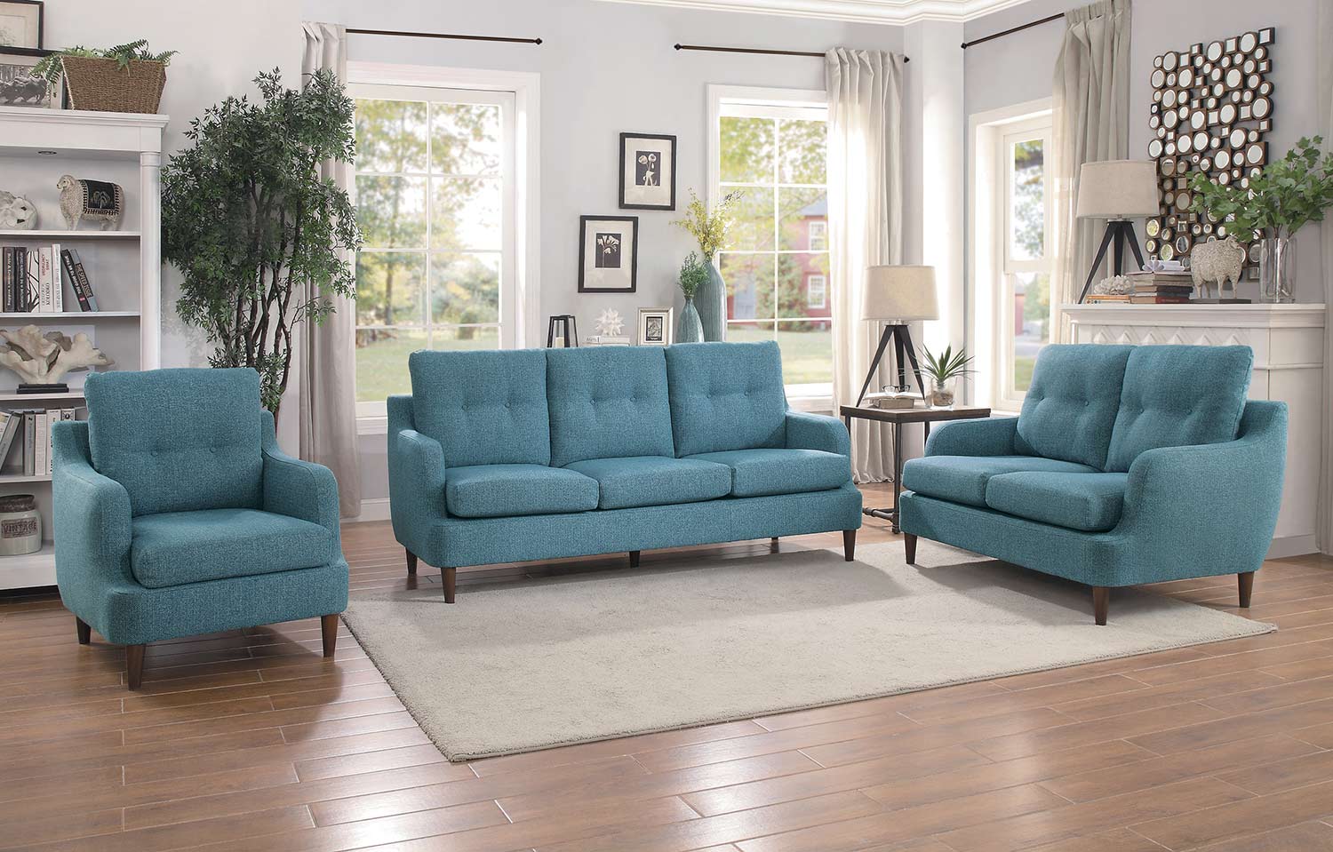 Homelegance Cagle Sofa Set - Blue