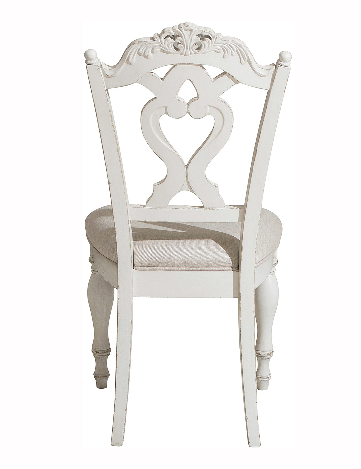 Homelegance Cinderella Desk Chair - Antique White with Gray Rub-Through