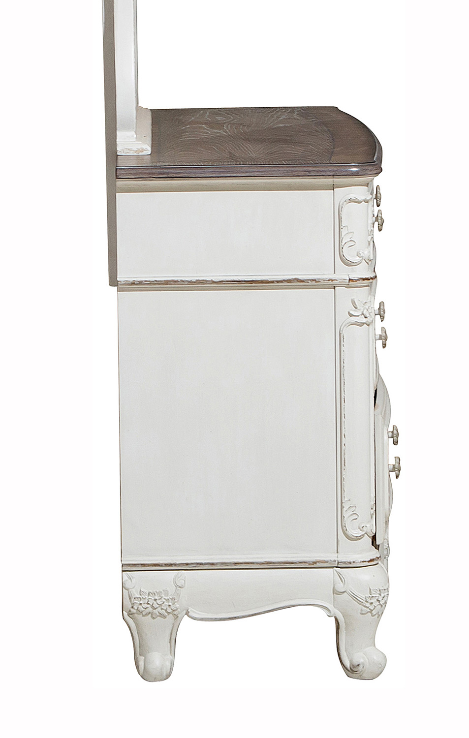 Homelegance Cinderella Dresser - Antique White with Gray Rub-Through