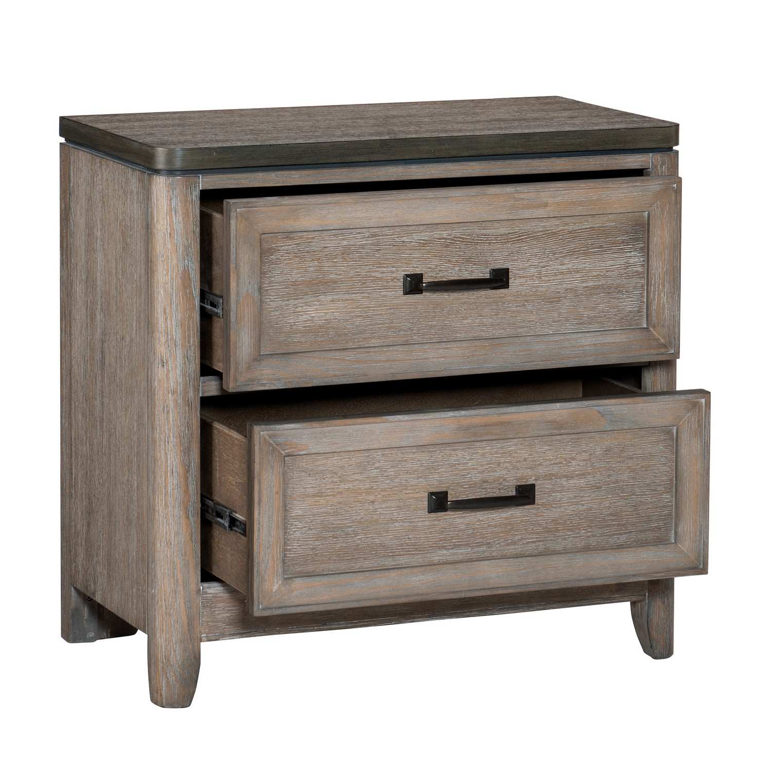 Homelegance Newell Night Stand - Two-tone finish: Brown and Gray