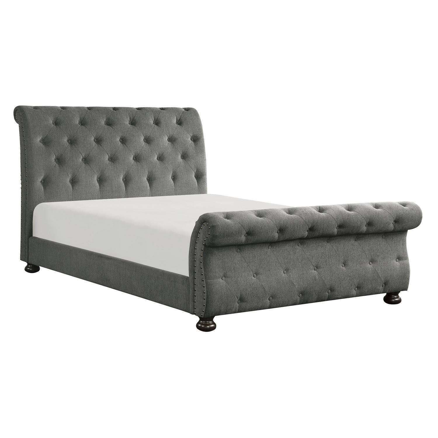 Homelegance Crofton Tufted Bed - Gray