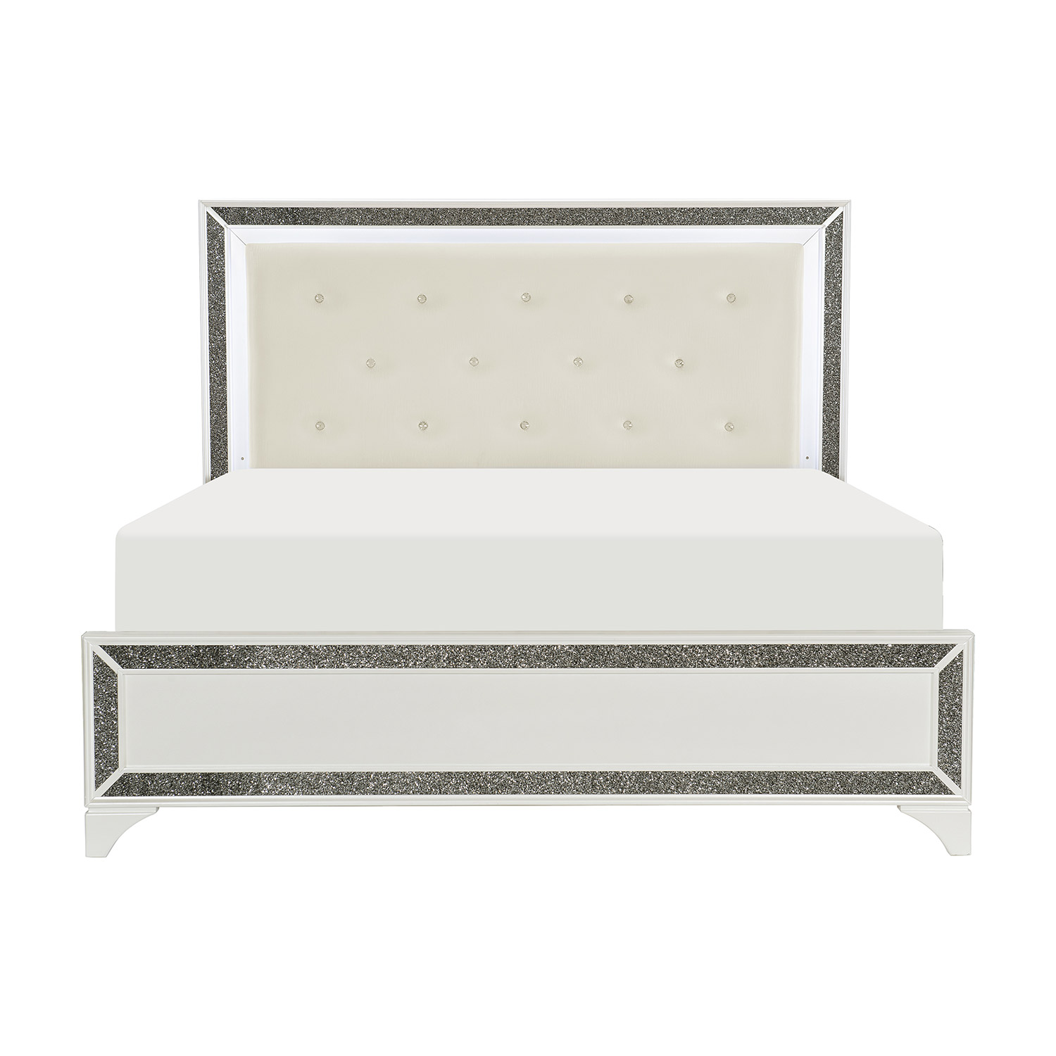 Homelegance Salon Bed - White Pearlescent