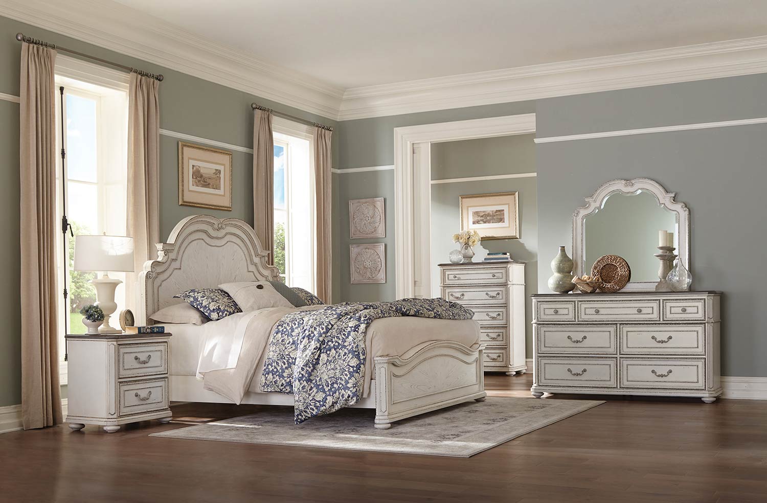Homelegance Willowick Bedroom Set - Antique White Homelegance Willowick Bedroom Set - Antique White