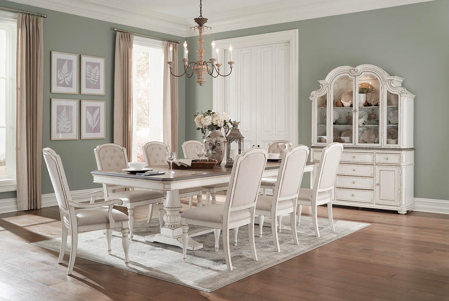 Homelegance Willowick Dining Set - Antique White Homelegance Willowick Dining Set - Antique White