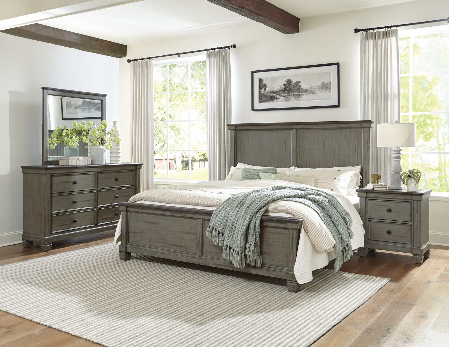 Homelegance Weaver Bedroom Set - Two-tone : Antique Gray And Coffee