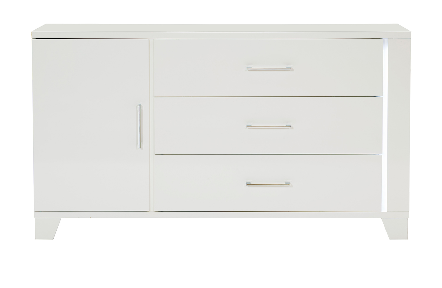 Homelegance Kerren or Keren Dresser with LED Lighting - White High Gloss