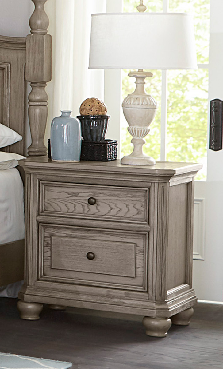 Homelegance Lavonia Night Stand - Wire-Brushed