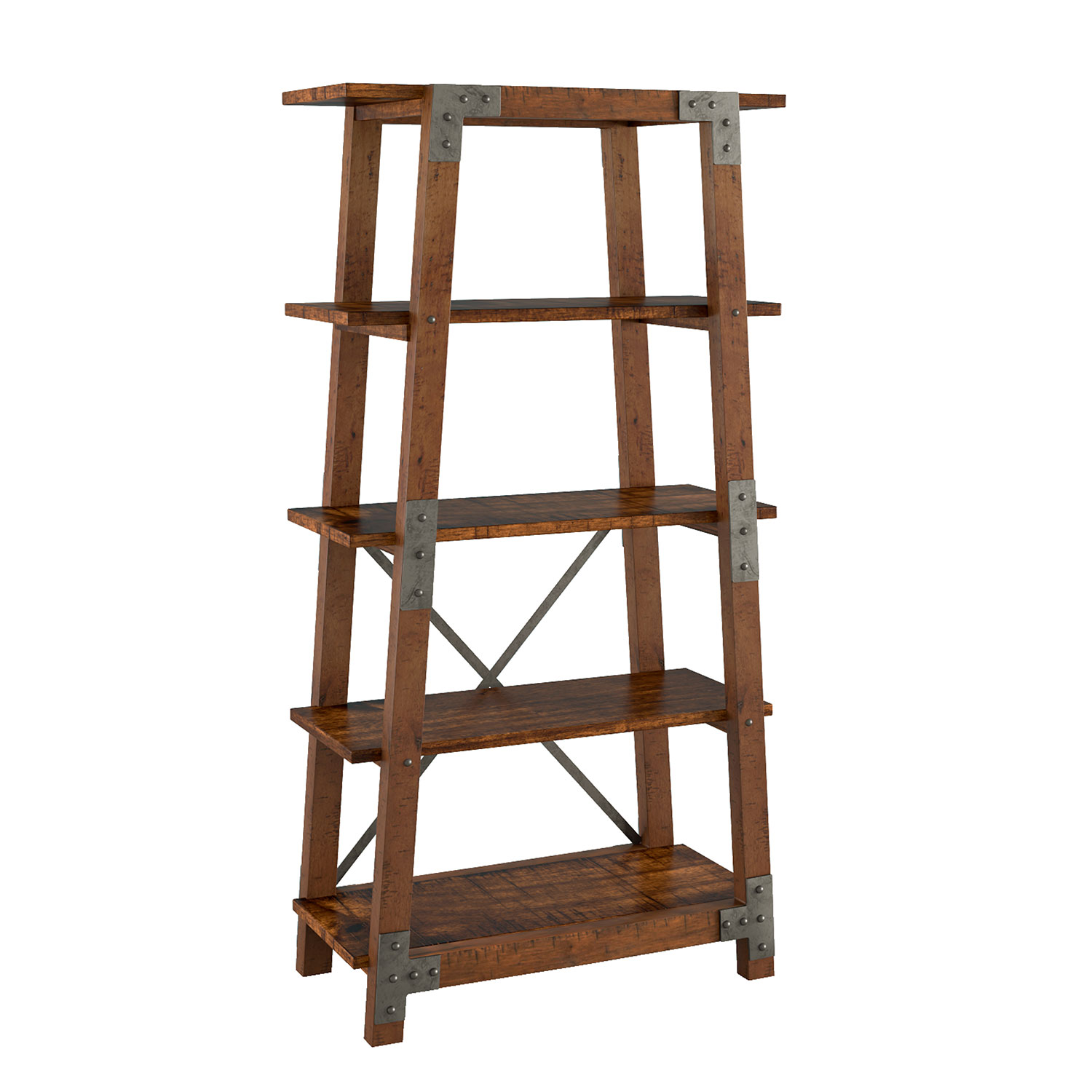 Homelegance Holverson Bookcase - Rustic Brown Milk Crate