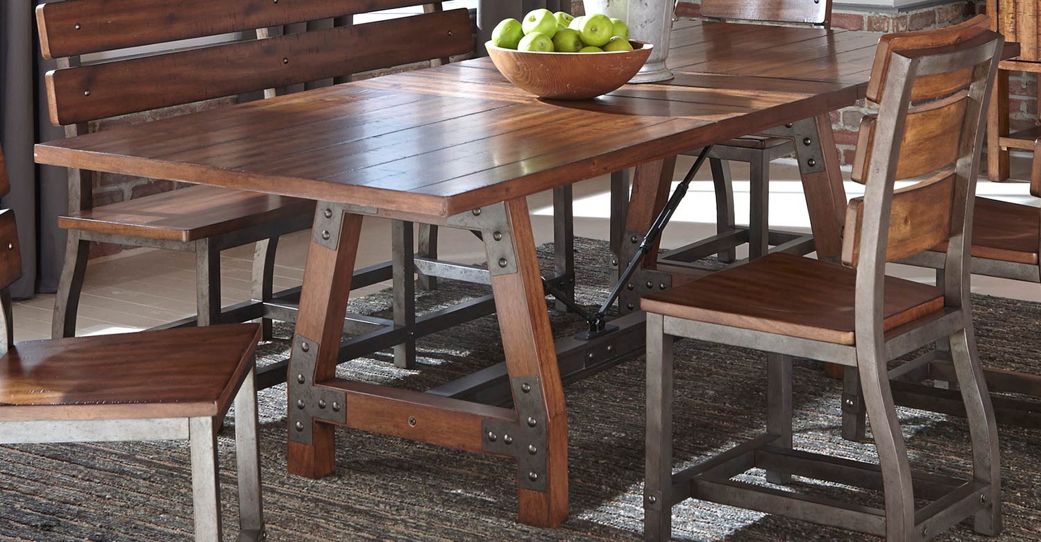 Homelegance Holverson Dining Table - Rustic Brown
