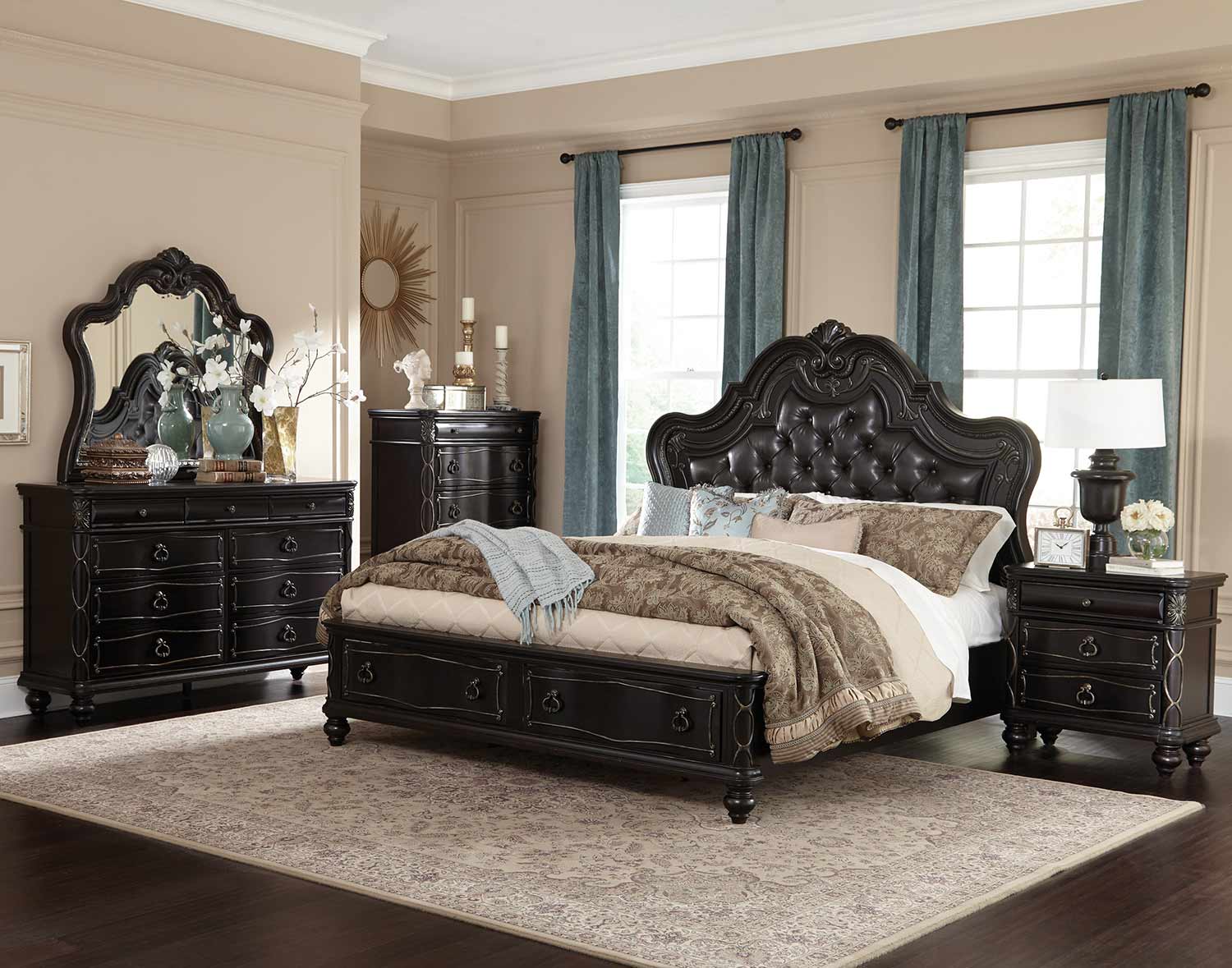 Homelegance Abutilon Platform Bedroom Set - Dark Espresso - Dark Brown Bi-Cast Vinyl Homelegance Abutilon Platform Bedroom Set - Dark Espresso - Dark Brown Bi-Cast Vinyl