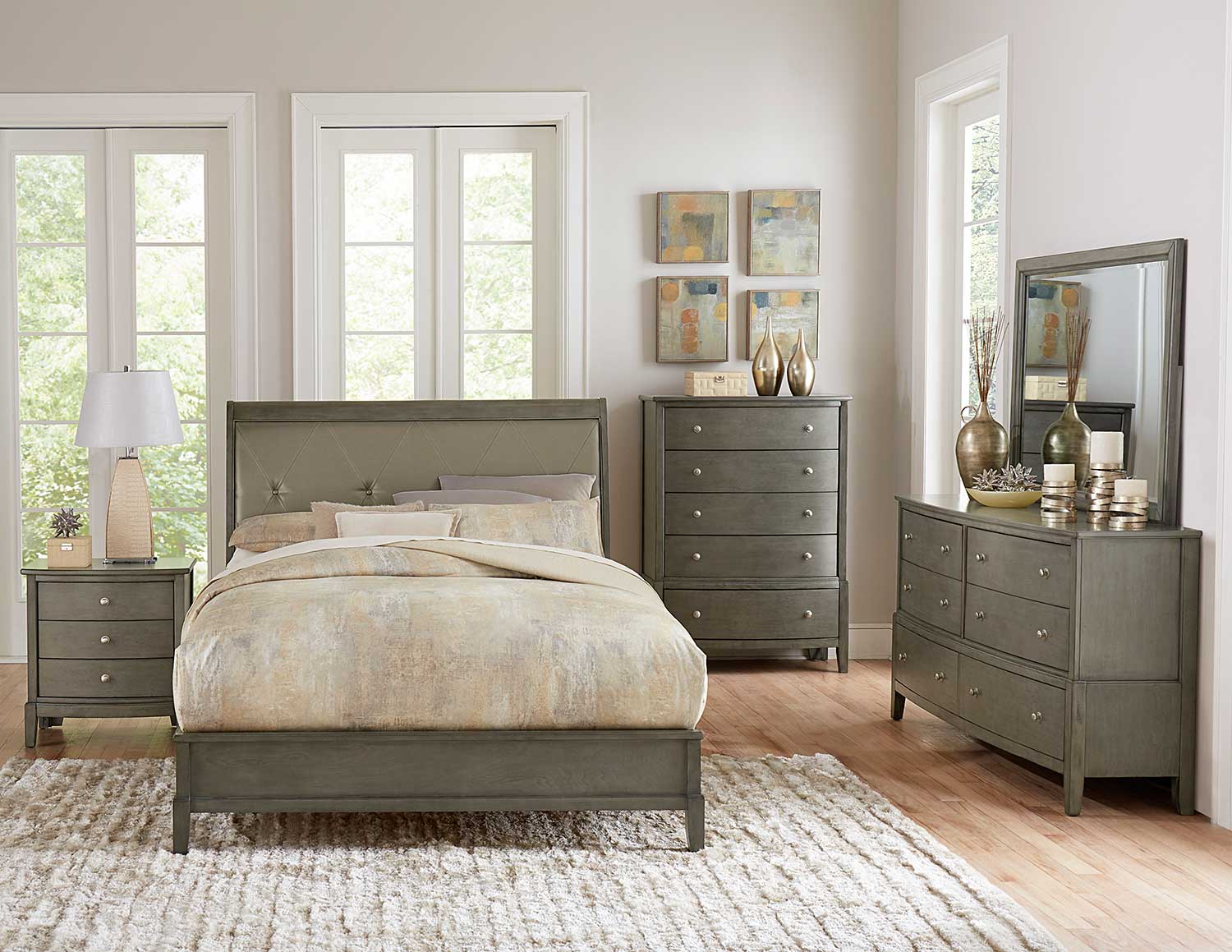 Homelegance Cotterill Bedroom Set - Gray Finish over Birch Veneer
