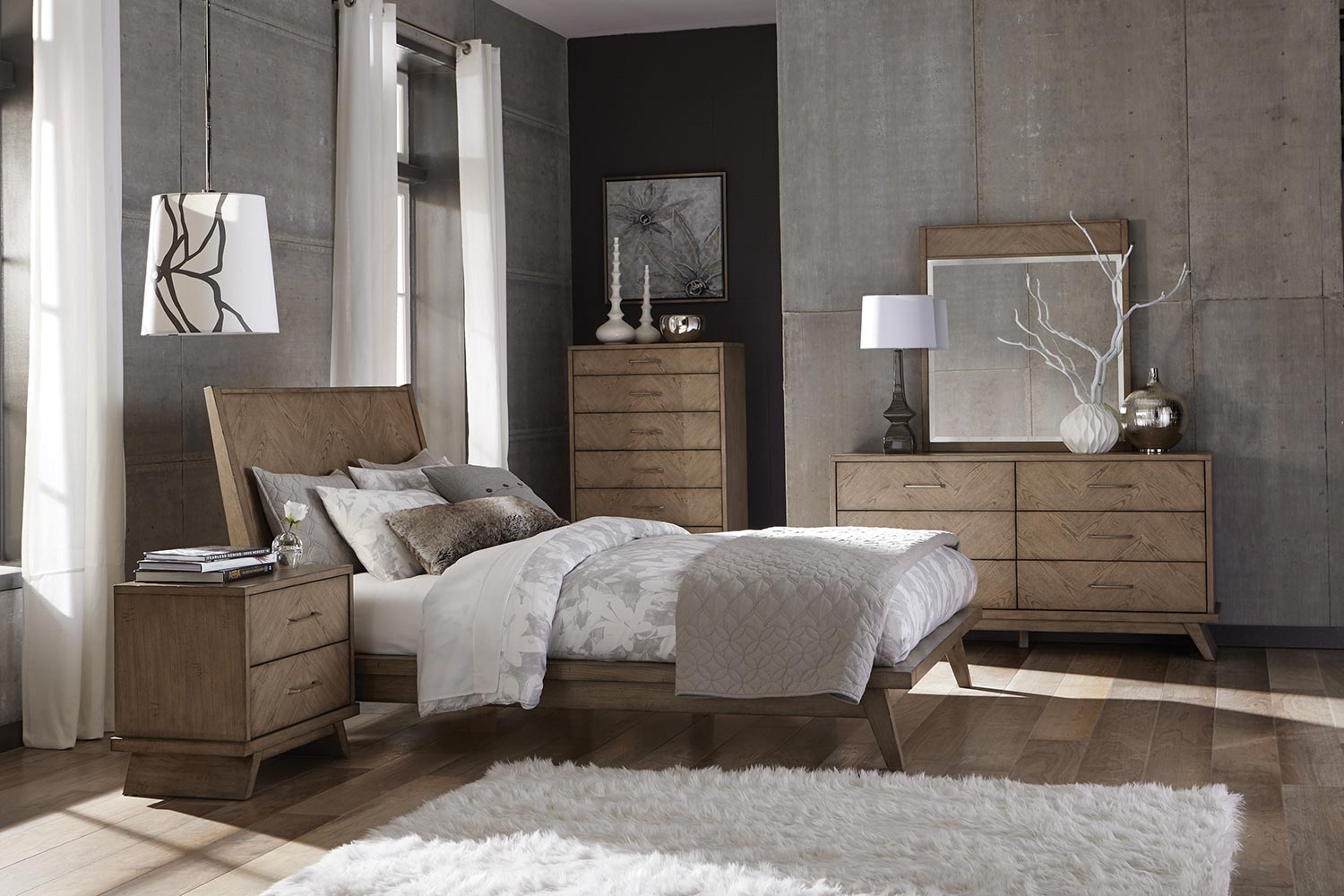 Homelegance Liatris Bedroom Set - Acacia Veneer with Gray Undertone Homelegance Liatris Bedroom Set - Acacia Veneer with Gray Undertone