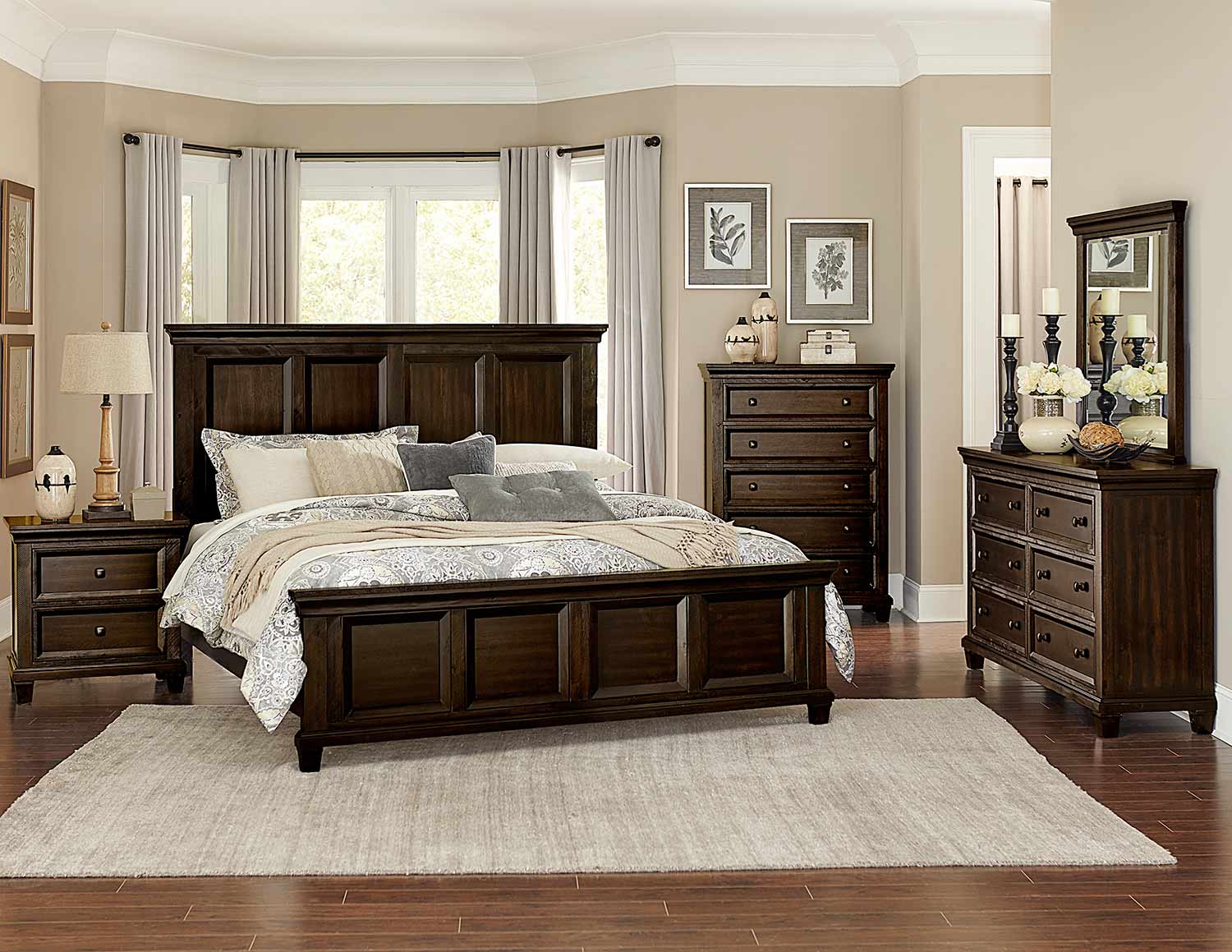Homelegance Birman Panel Bedroom Set - Dark Espresso Homelegance Birman Panel Bedroom Set - Dark Espresso