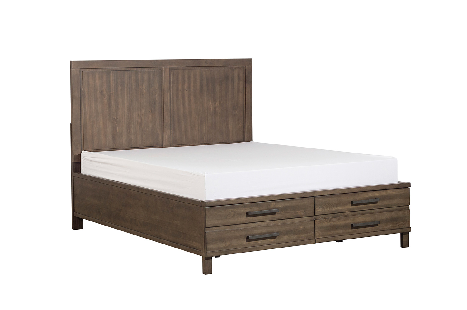 Homelegance Bracco Platform Bed with Footboard Storage - Brown