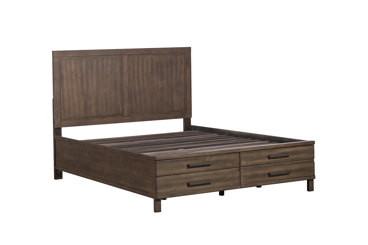 Homelegance Bracco Platform Bed with Footboard Storage - Brown