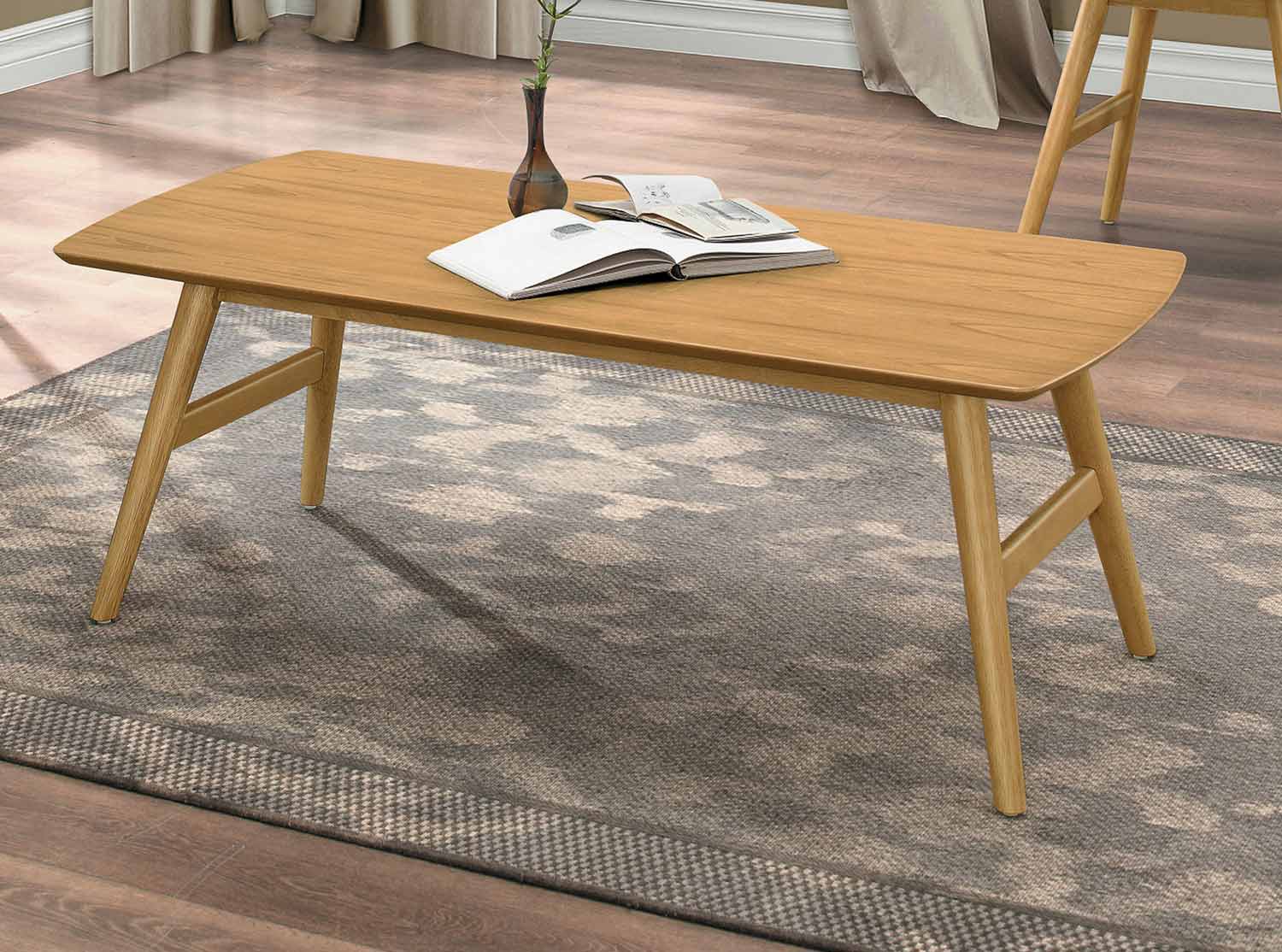 Homelegance Anika Cocktail/Coffee Table - Light Ash Homelegance Anika Cocktail/Coffee Table - Light Ash