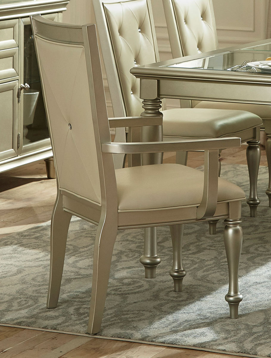 Homelegance Celandine Arm Chair - Silver