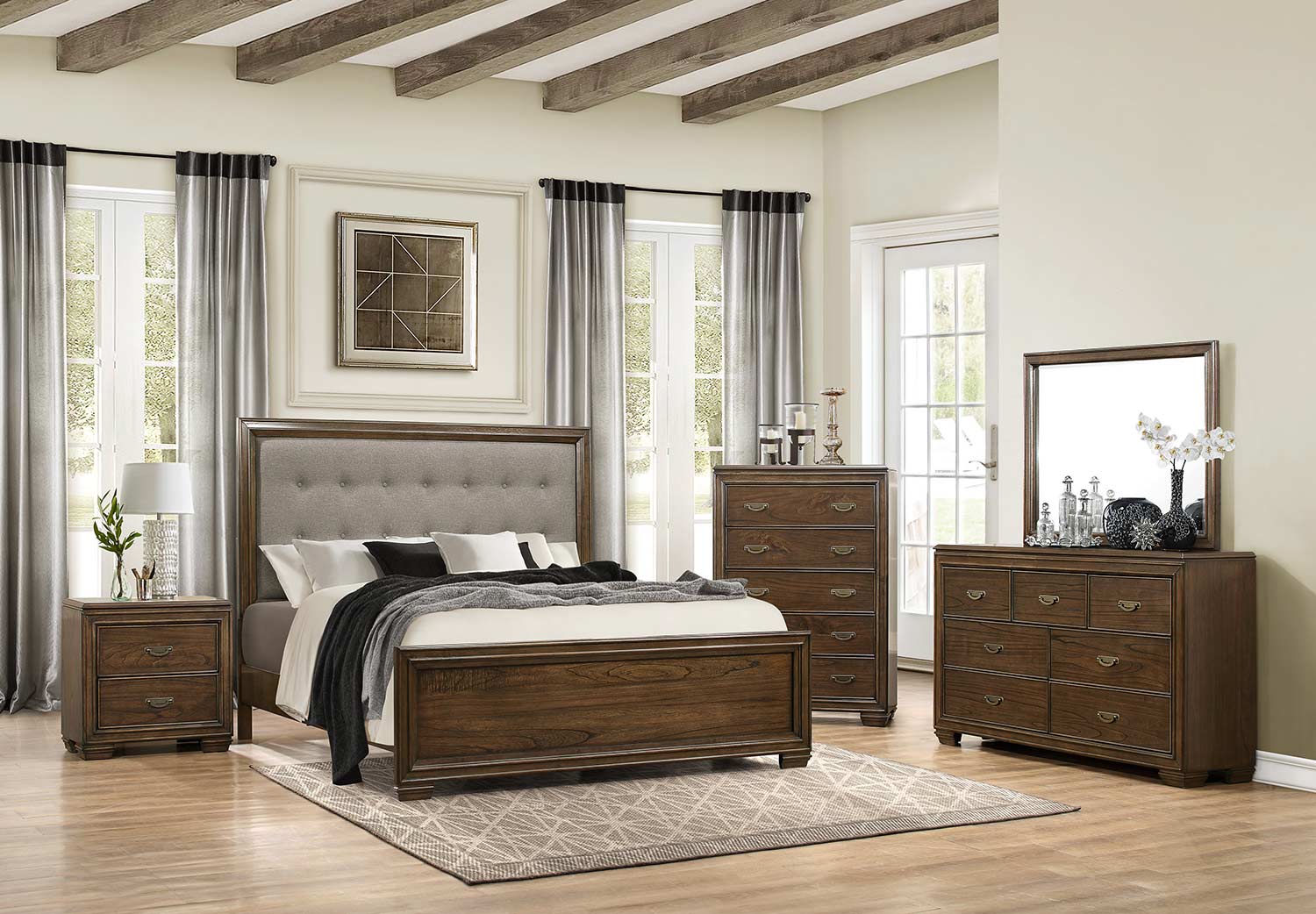 Homelegance Leavitt Bedroom Set - Brown Cherry Homelegance Leavitt Bedroom Set - Brown Cherry
