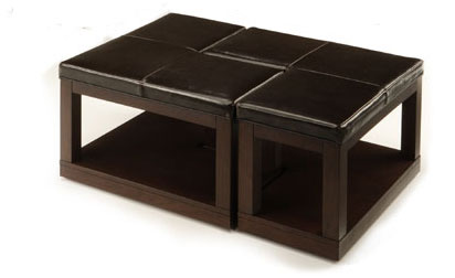 Homelegance Frisco Bay L Ottoman Cocktail Table