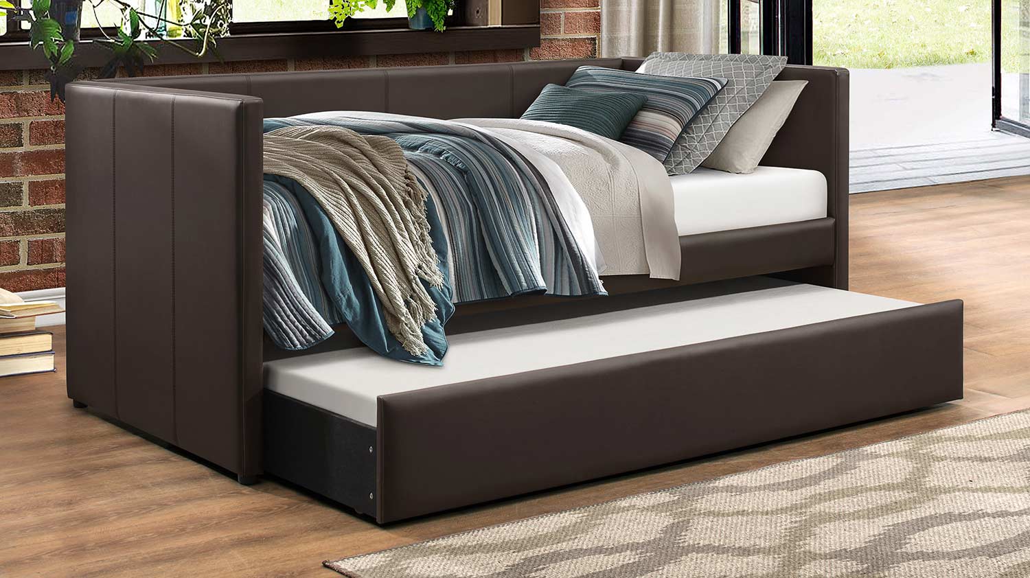 Homelegance Adra Daybed with Trundle - Dark Brown