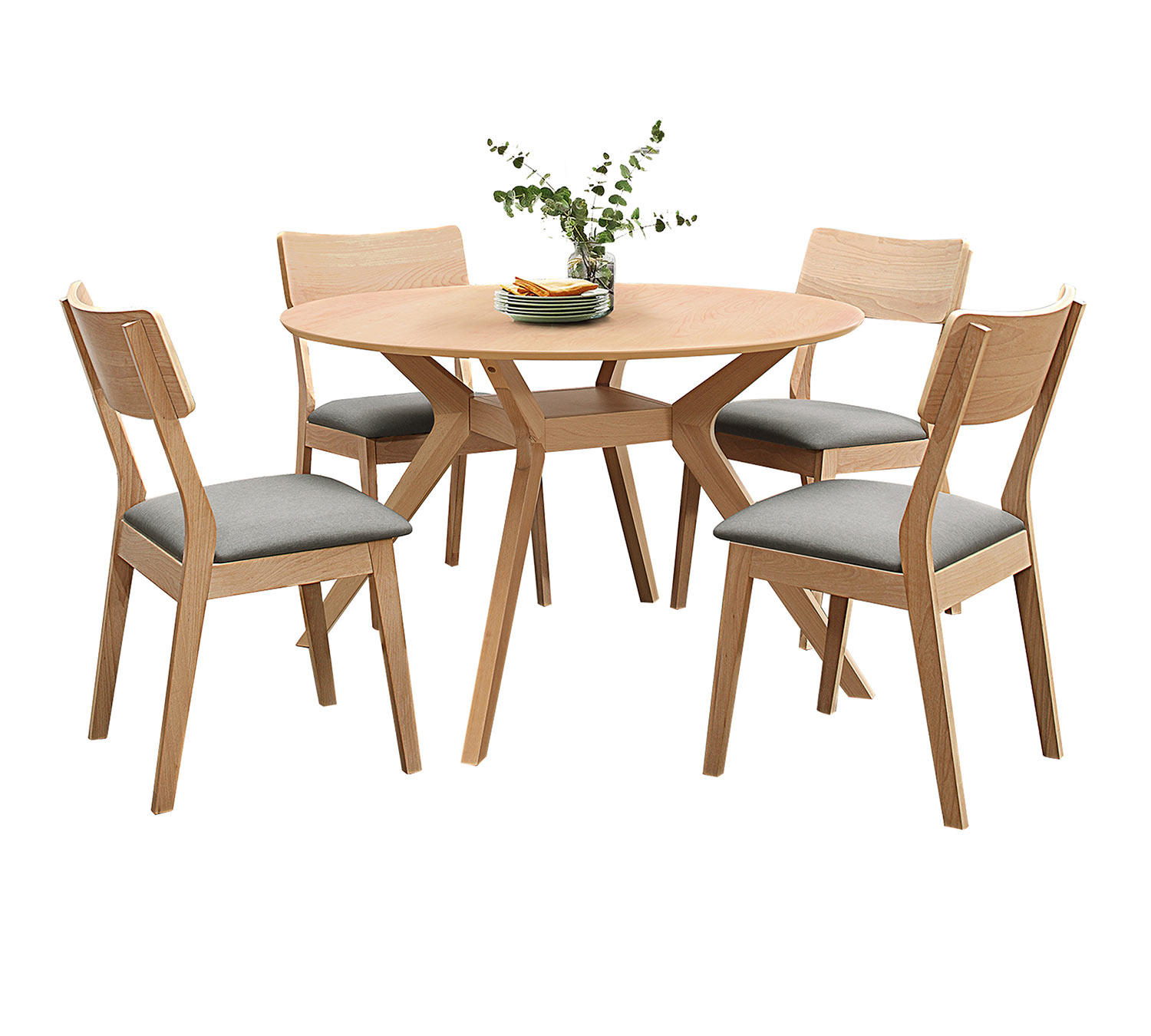 Homelegance Hamar Round Dining Set - Natural Homelegance Hamar Round Dining Set - Natural
