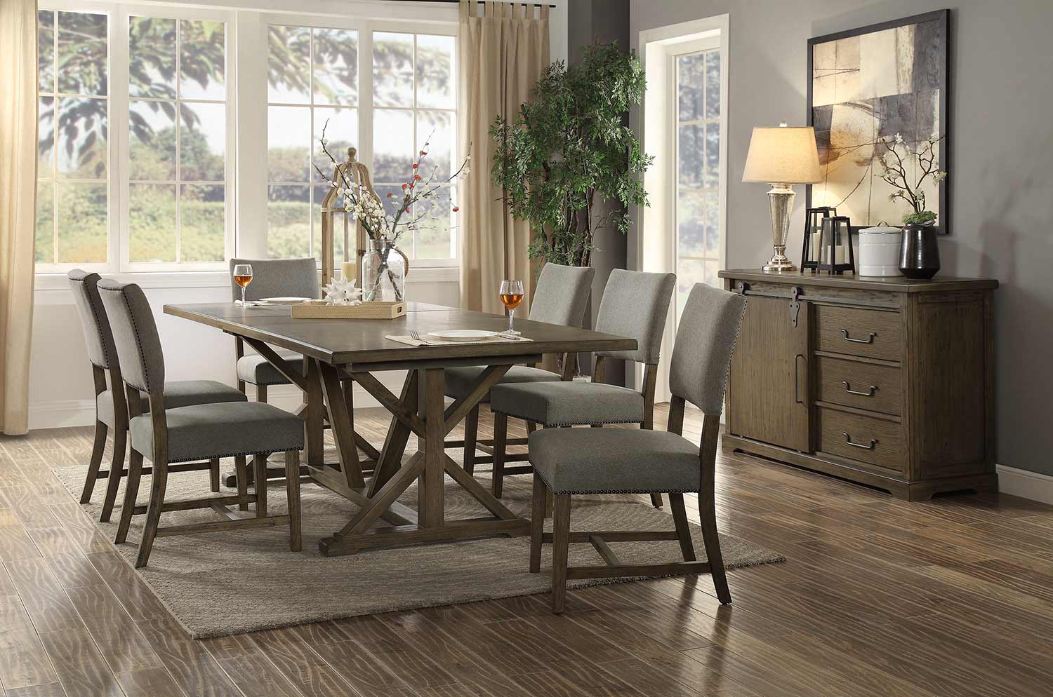 Homelegance Wheaten Dining Set - Natural Homelegance Wheaten Dining Set - Natural
