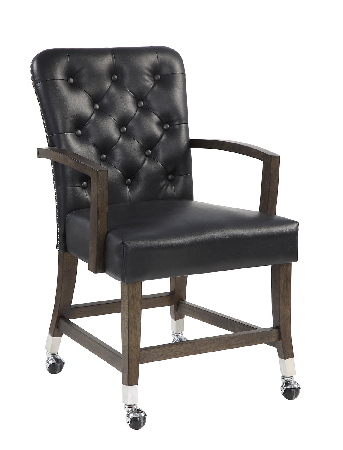 Homelegance Ante Tufted Arm Chair with Casters - Dark Brown Homelegance Ante Tufted Arm Chair with Casters - Dark Brown