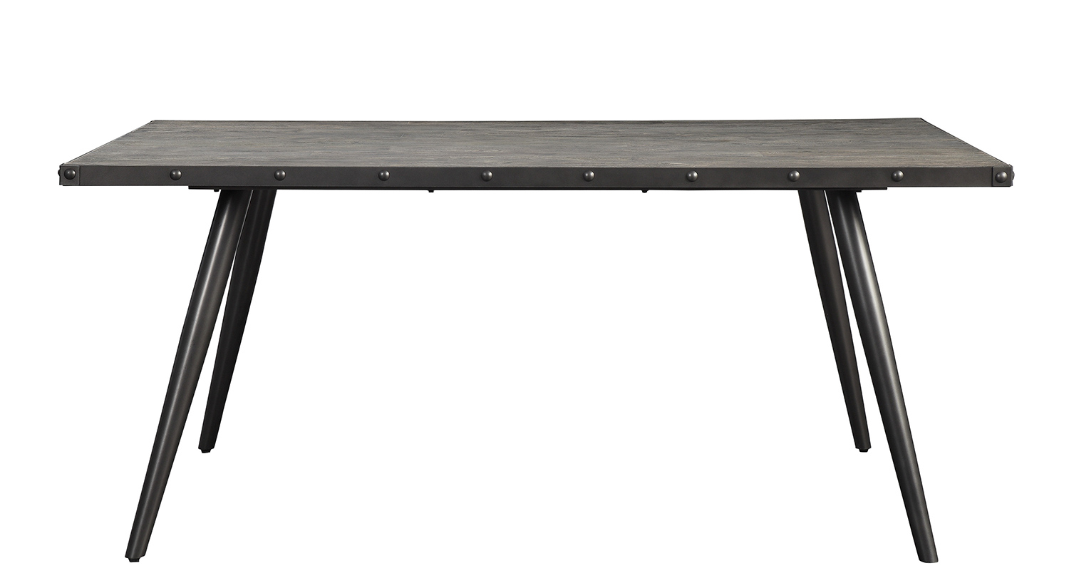 Homelegance Palladium Dining Table - Elm Solid - Grey Powder Coated Metal Homelegance Palladium Dining Table - Elm Solid - Grey Powder Coated Metal
