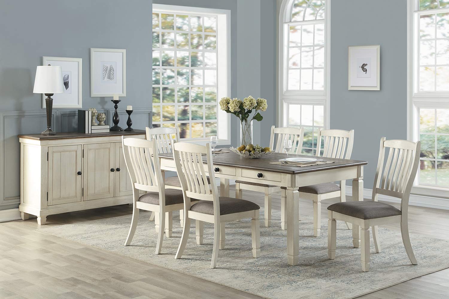 Homelegance Willow Bend Dining Set - Antique White Homelegance Willow Bend Dining Set - Antique White