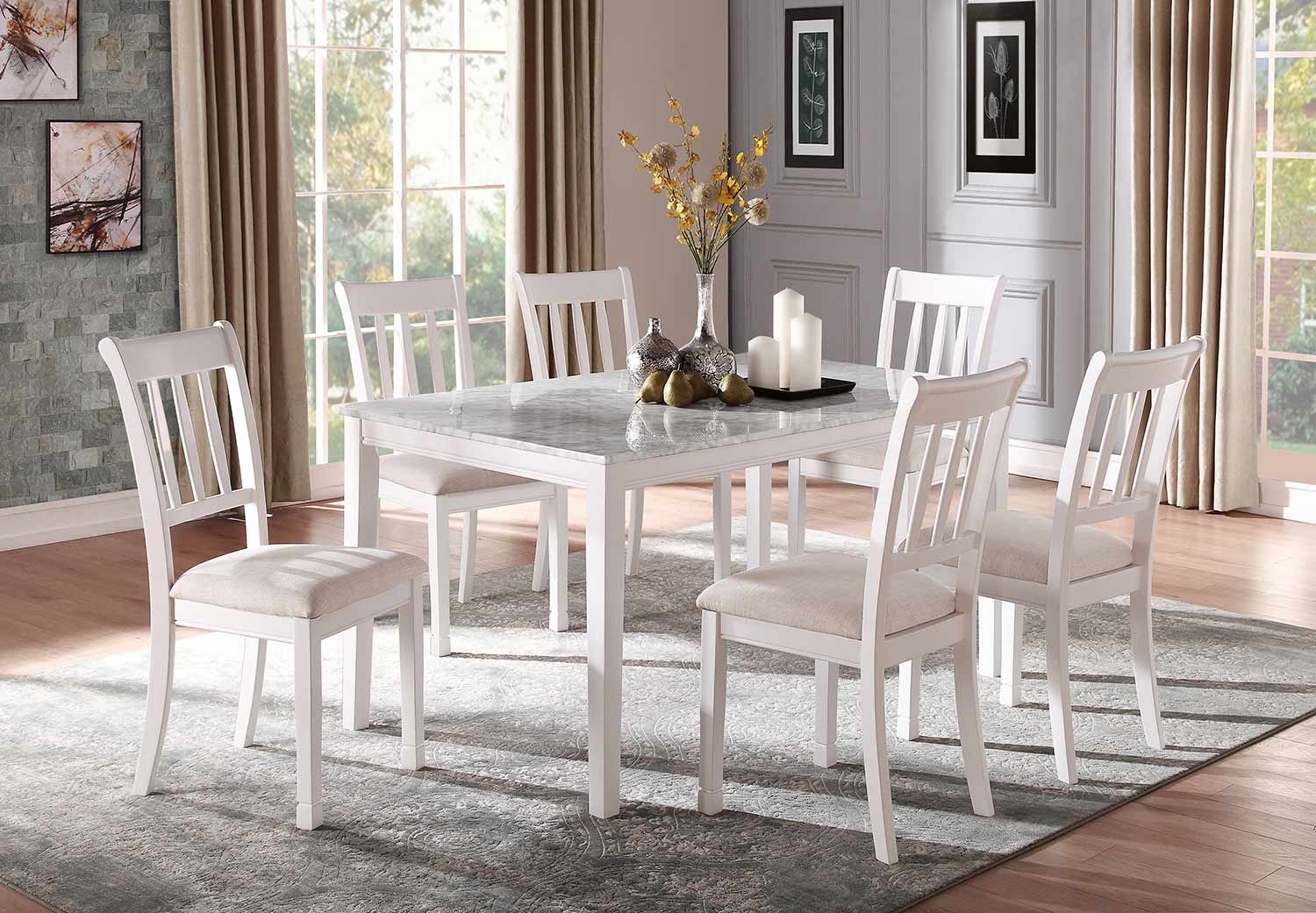 Homelegance Nadalia Dining Set - White Homelegance Nadalia Dining Set - White