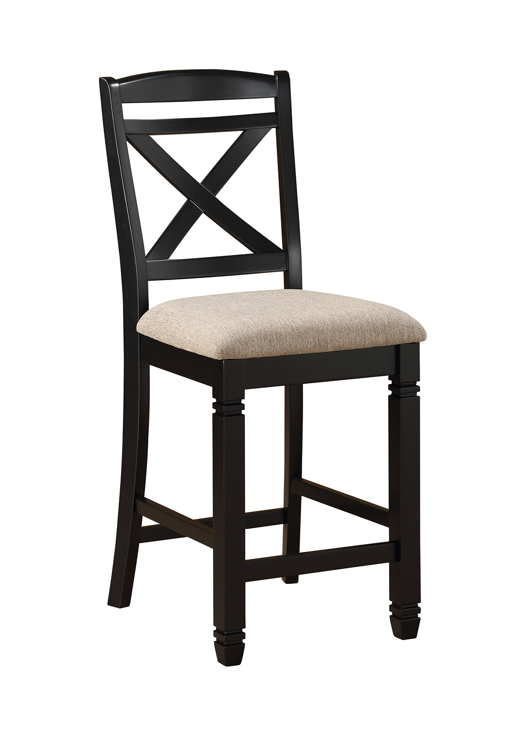 Homelegance Baywater Counter Height Chair - Black -Natural