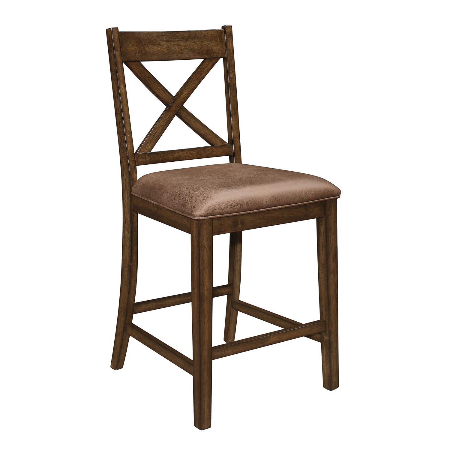 Homelegance Levittown Counter Height Chair - Brown