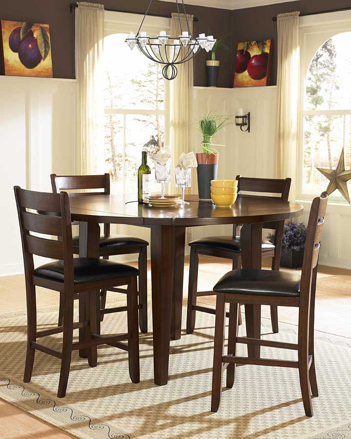 Homelegance Ameillia Round Counter, 48 Manhattan Round Glass Counter Height Dining Table Set