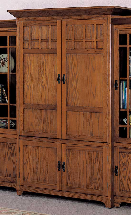 Homelegance Mission Bay Center TV Armoire with Pocket Door 80881