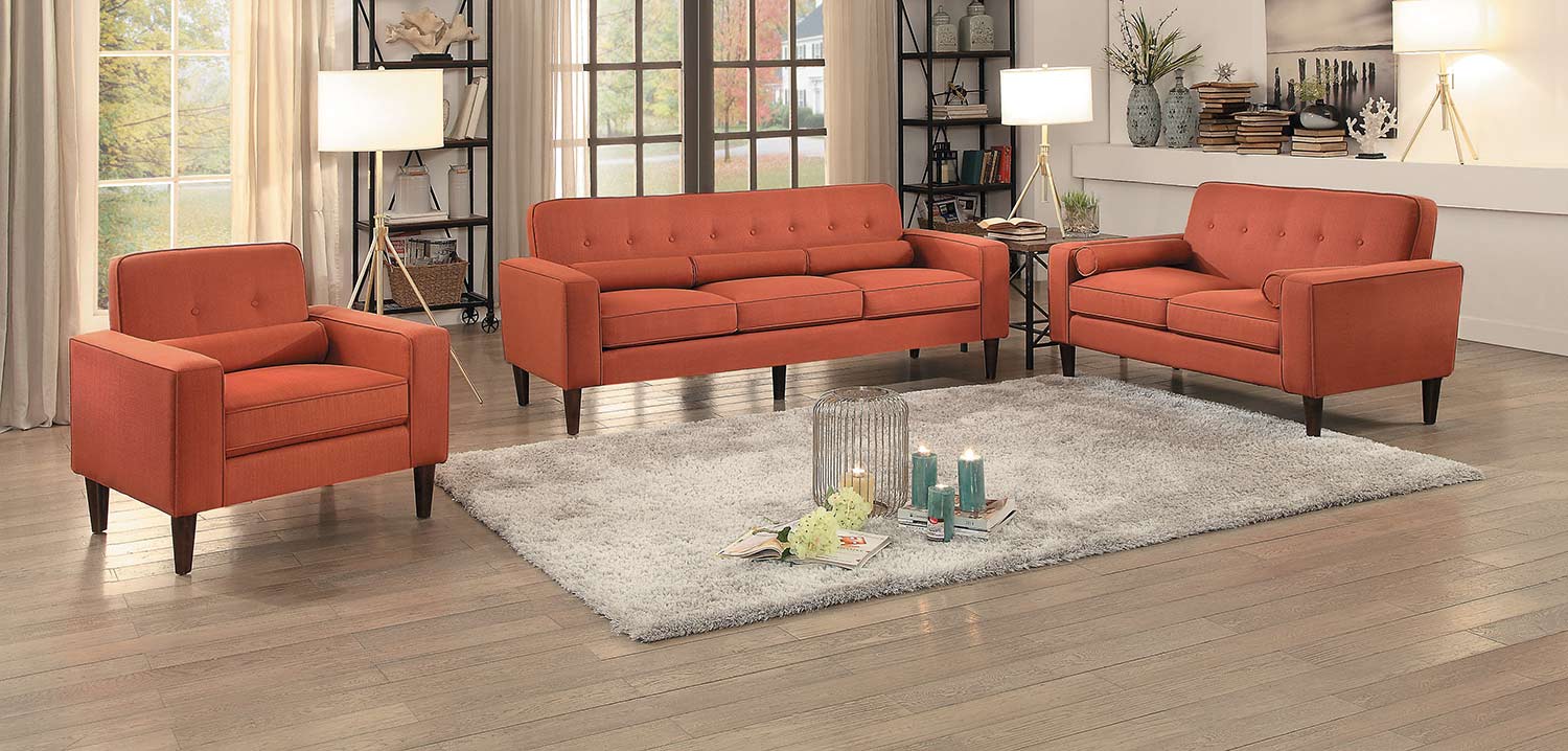 Homelegance Corso Sofa Set - Orange Homelegance Corso Sofa Set - Orange