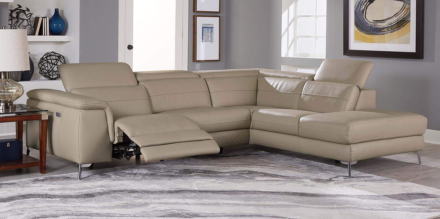 Homelegance Cinque Reclining Sectional Sofa - Taupe