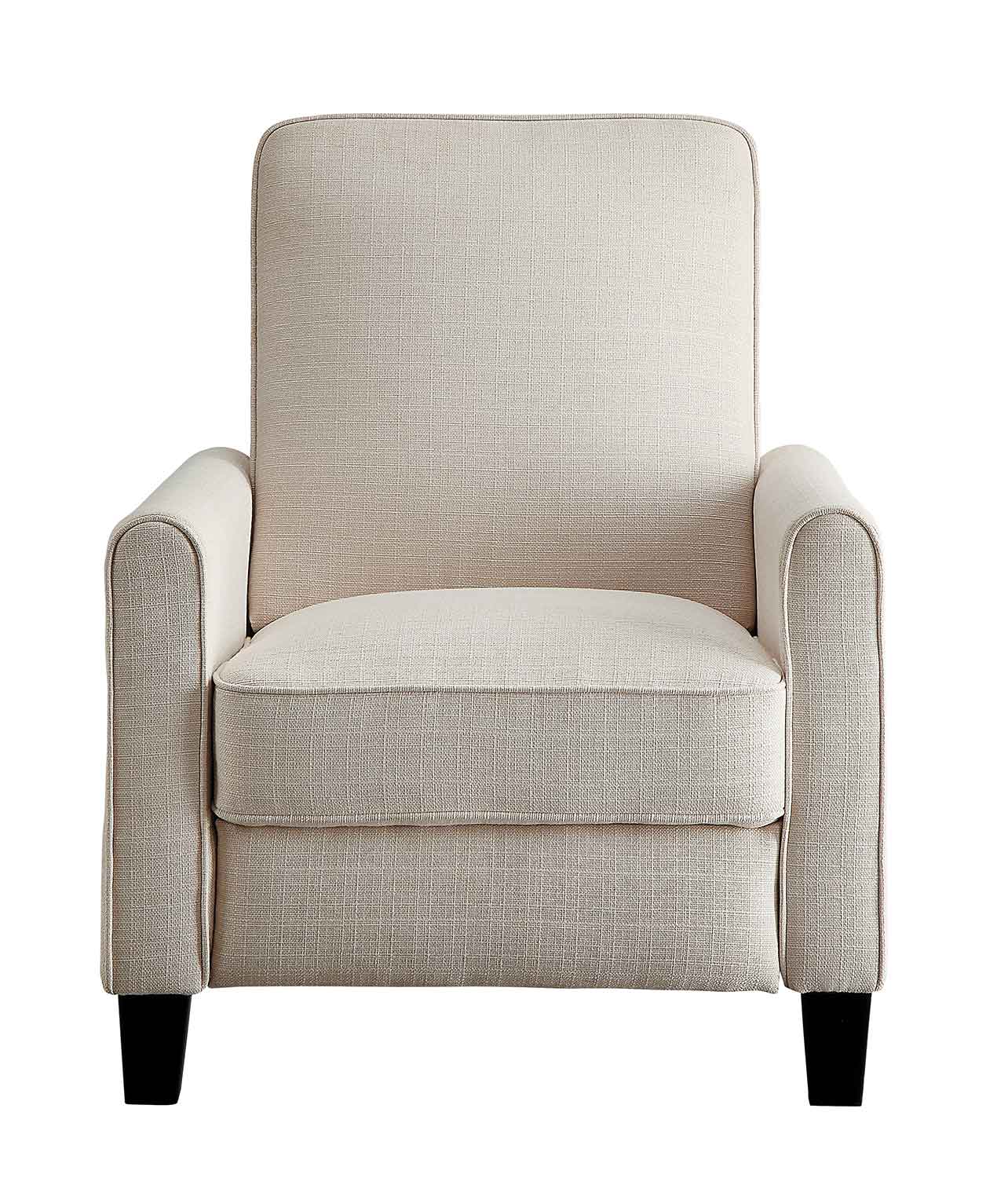 Homelegance Darcel Push Back Reclining Chair - Beige Homelegance Darcel Push Back Reclining Chair - Beige