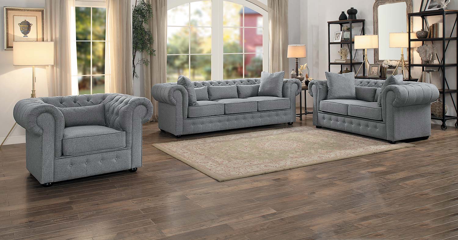 Homelegance Savonburg Sofa Set - Gray Homelegance Savonburg Sofa Set - Gray