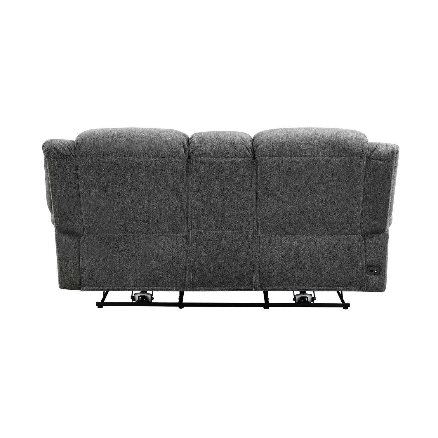 Homelegance Brennen Power Double Reclining Love Seat - Charcoal