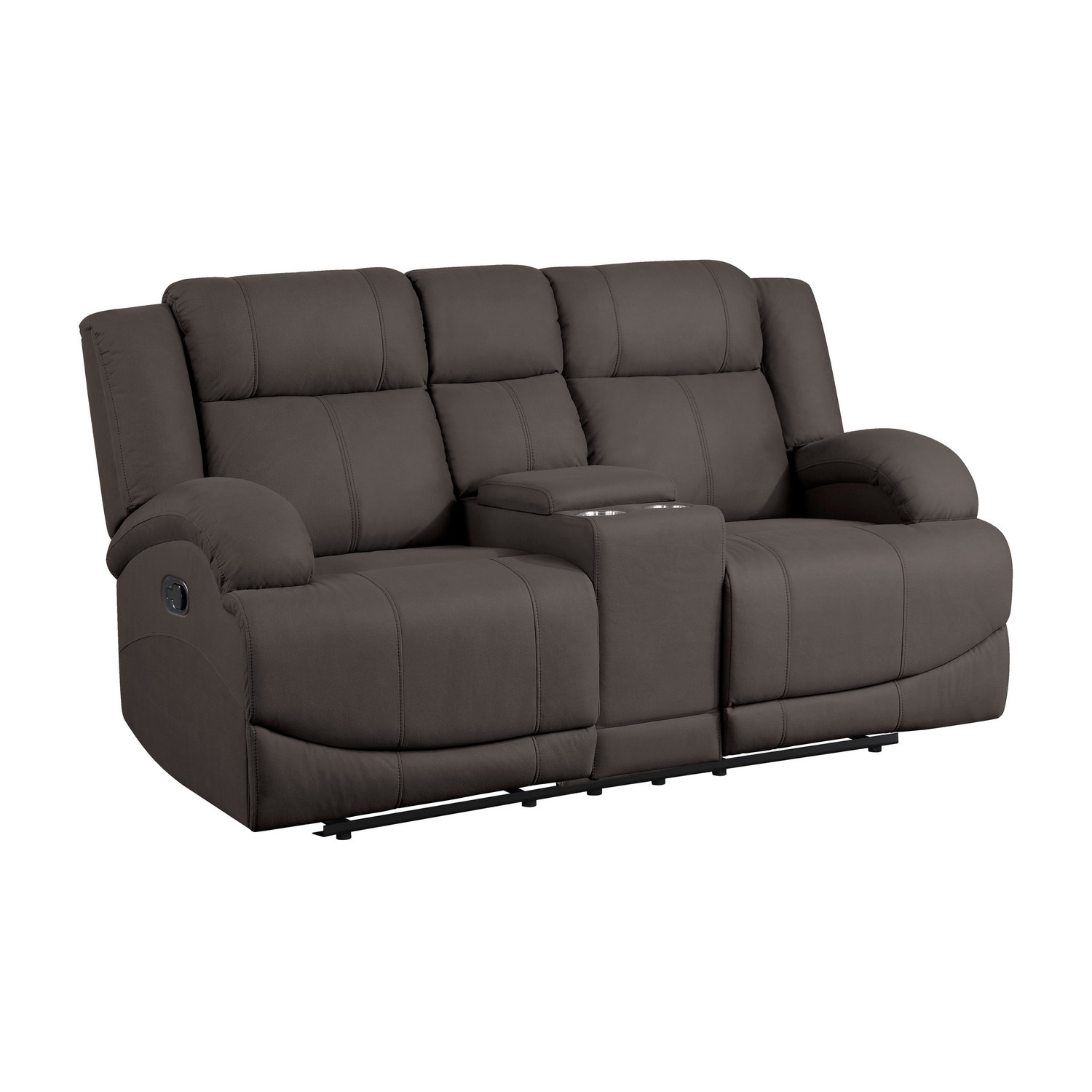Homelegance Camryn Double Reclining Love Seat - Chocolate