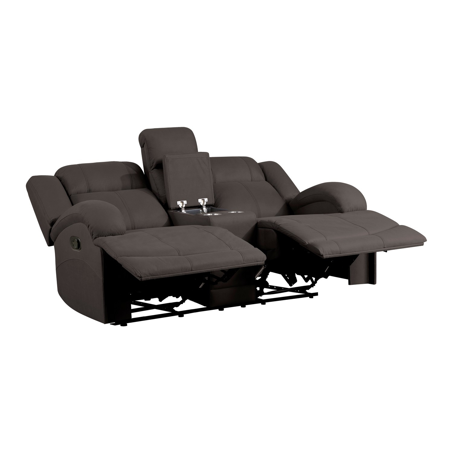 Homelegance Camryn Double Reclining Love Seat - Chocolate