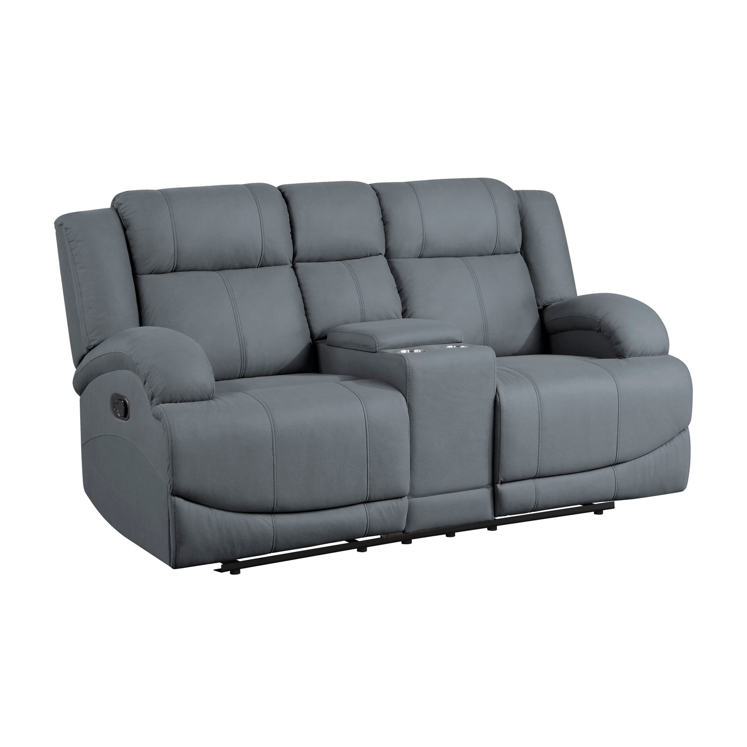 Homelegance Camryn Double Reclining Love Seat - Graphite blue