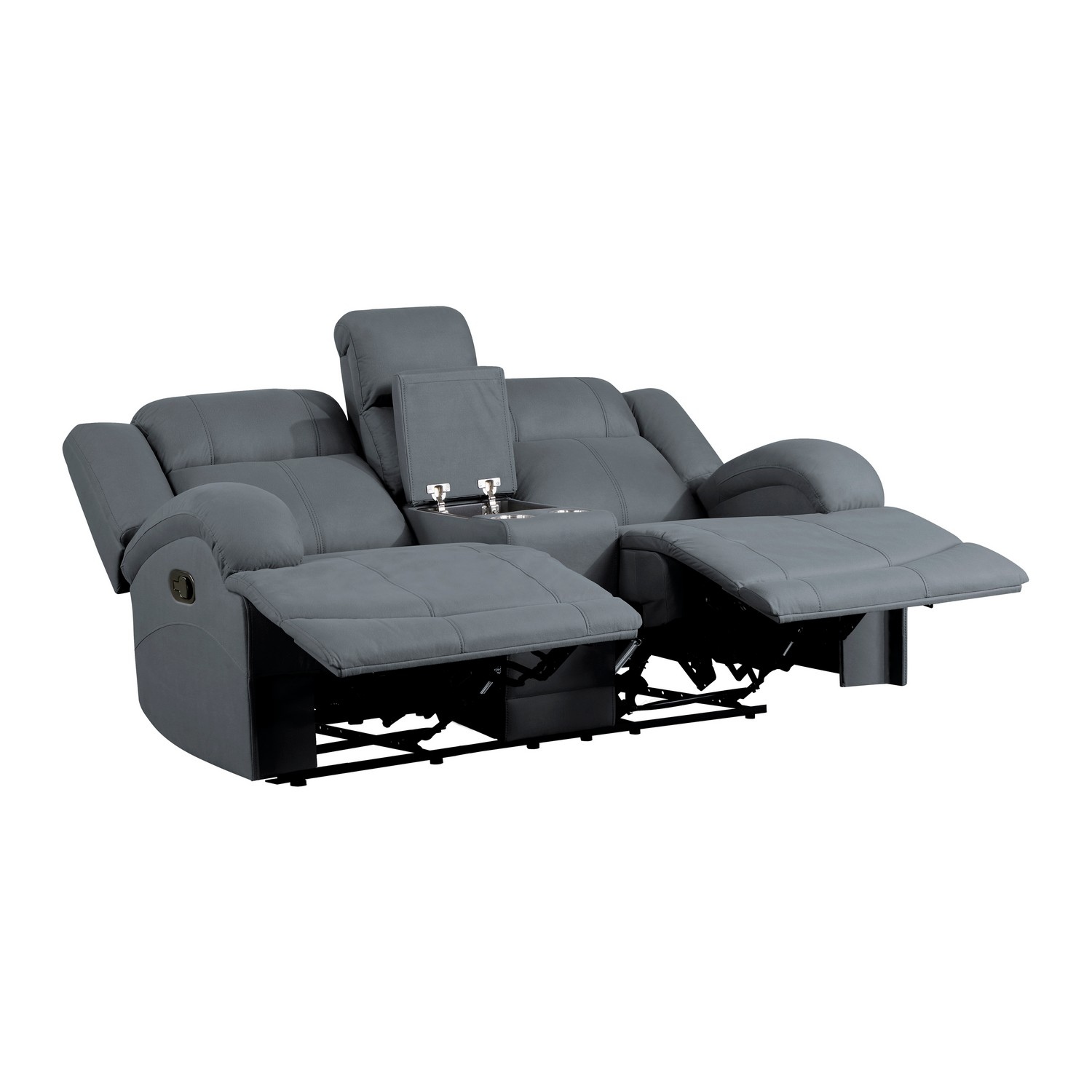 Homelegance Camryn Double Reclining Love Seat - Graphite blue