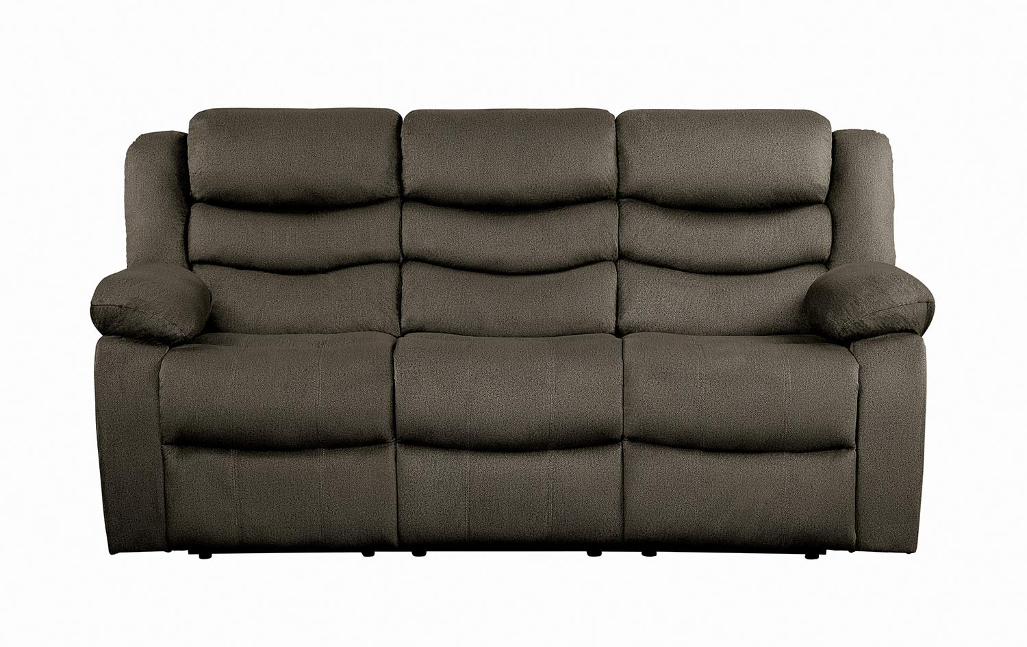 Homelegance Discus Double Reclining Sofa - Brown