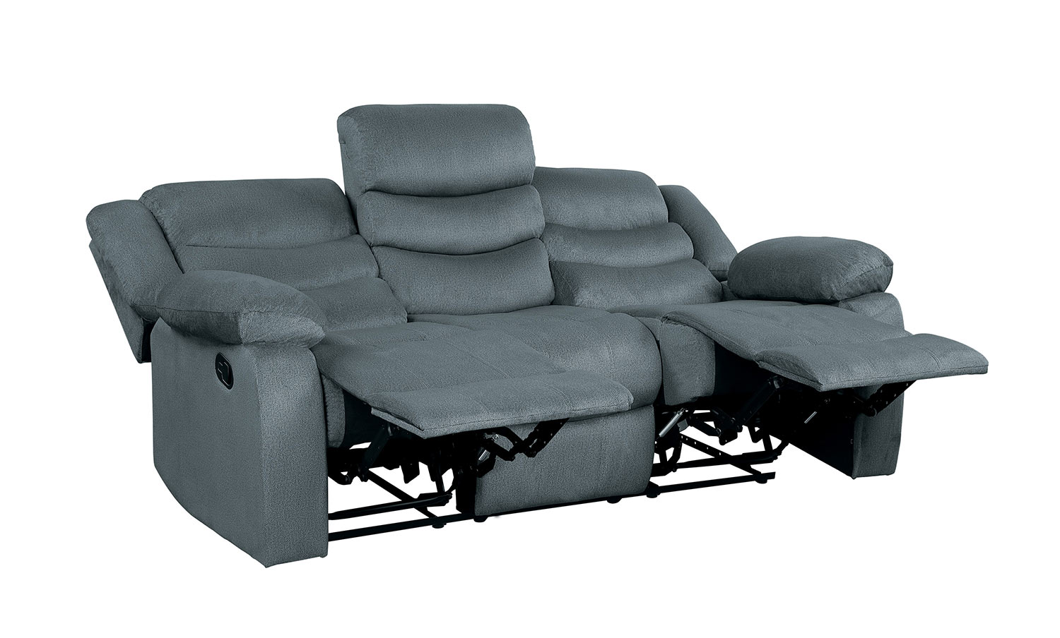 Homelegance Discus Double Reclining Sofa - Gray