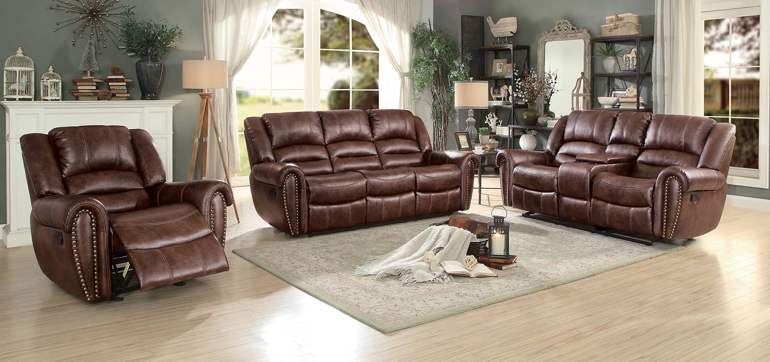 Homelegance Center Hill Reclining Sectional Set - Dark Brown Homelegance Center Hill Reclining Sectional Set - Dark Brown