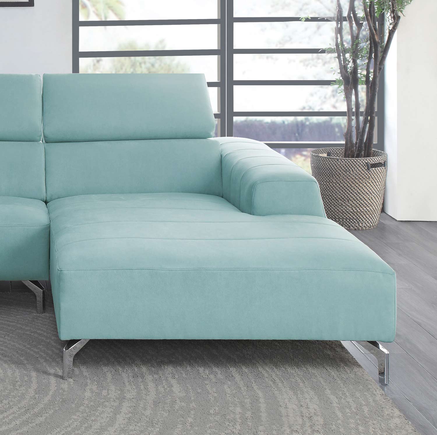 Homelegance Prose Right Side Chaise - Teal