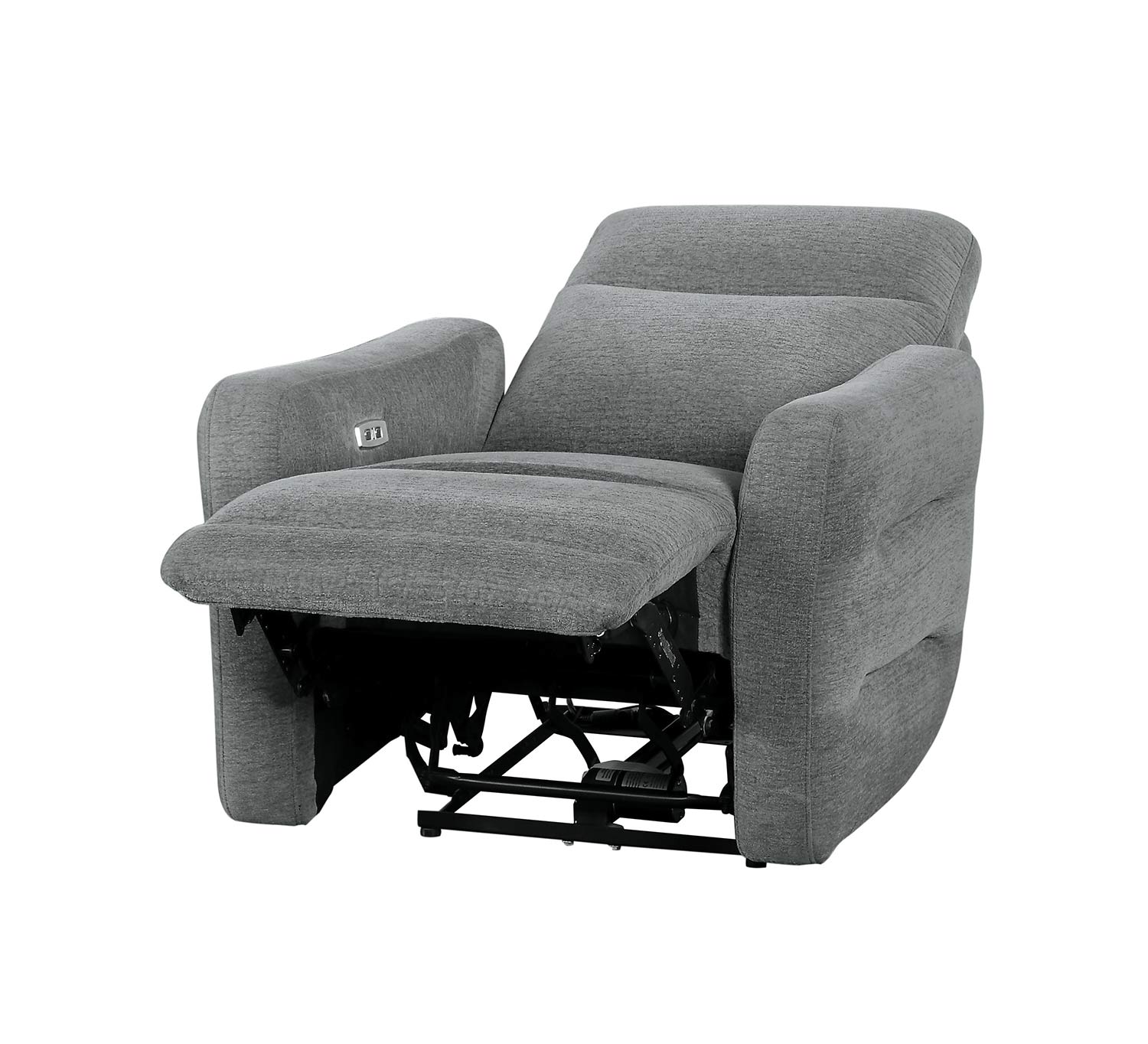 Homelegance Edition Power Lay Flat Reclining Chair with Power Headrest - Dove