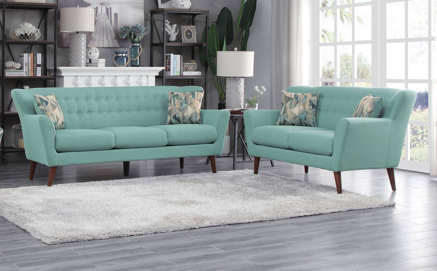 Homelegance Maja Sofa Set - Teal Homelegance Maja Sofa Set - Teal